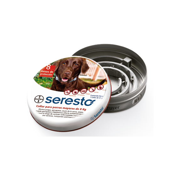 Collar antipulgas y antigarrapatas para perros y gatos Seresto